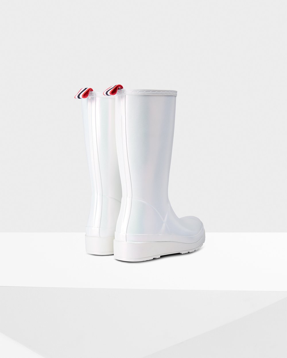 Play Botas Original Tall Nebula Rain Hunter Mujer - Plateados - 192630XPH